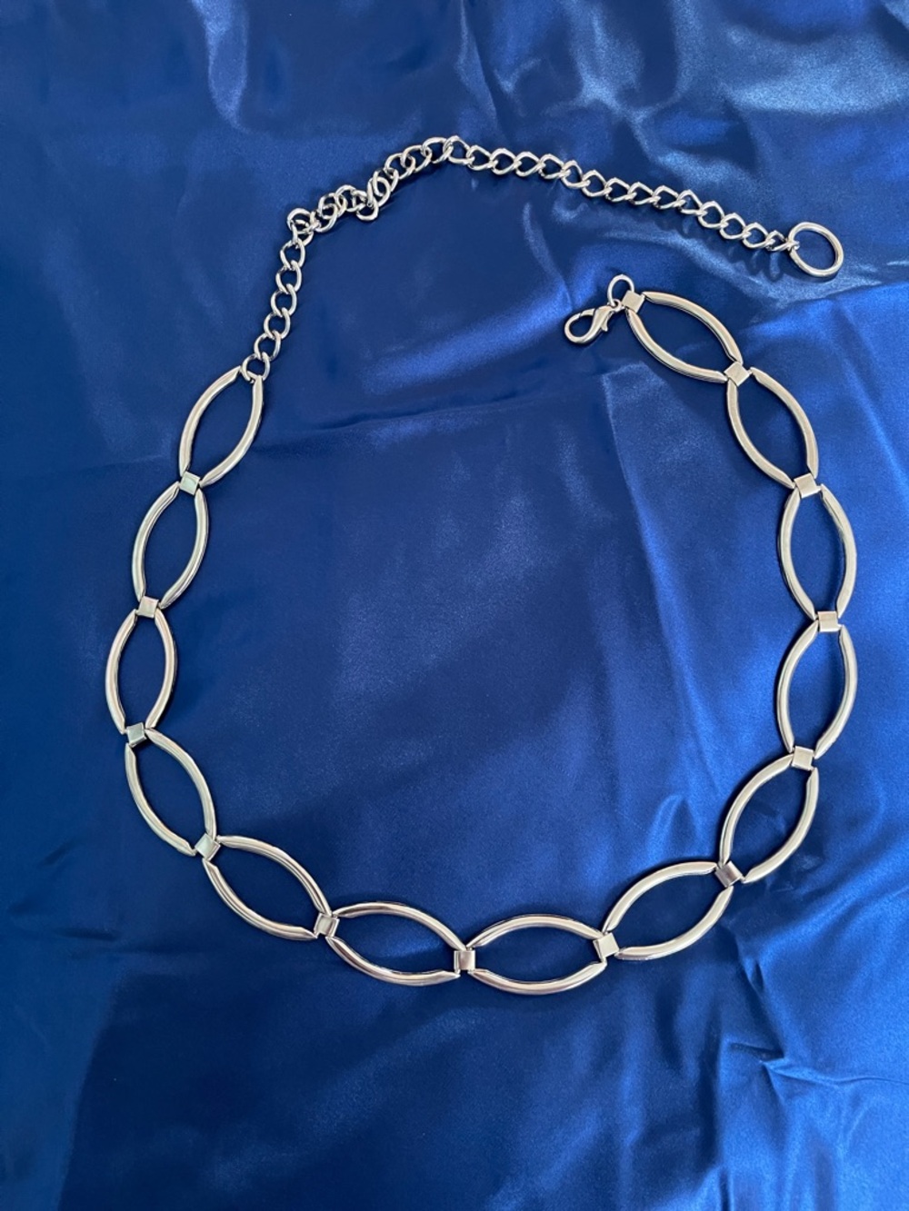 Silver Linked Oval Chain Belt - Women's Jewelry